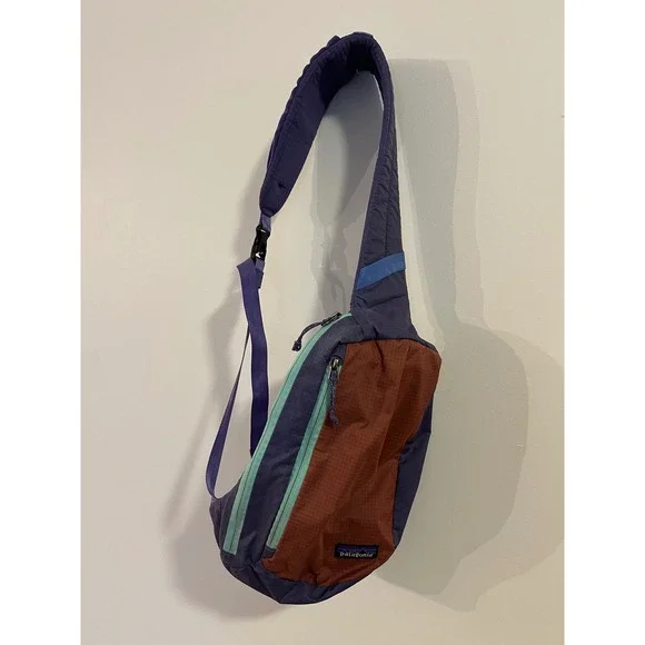 Patagonia Atom Sling 8L Backpack Bag Purple Orange Ripstop 48262 One Size - Picture 3 of 7